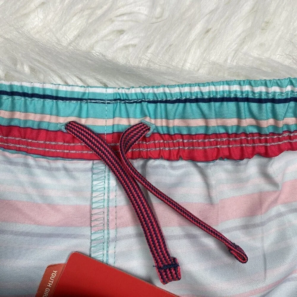 NEW THE NORTH FACE Shorts Girls Large Class V Pull on Blue Stripes Drawstring